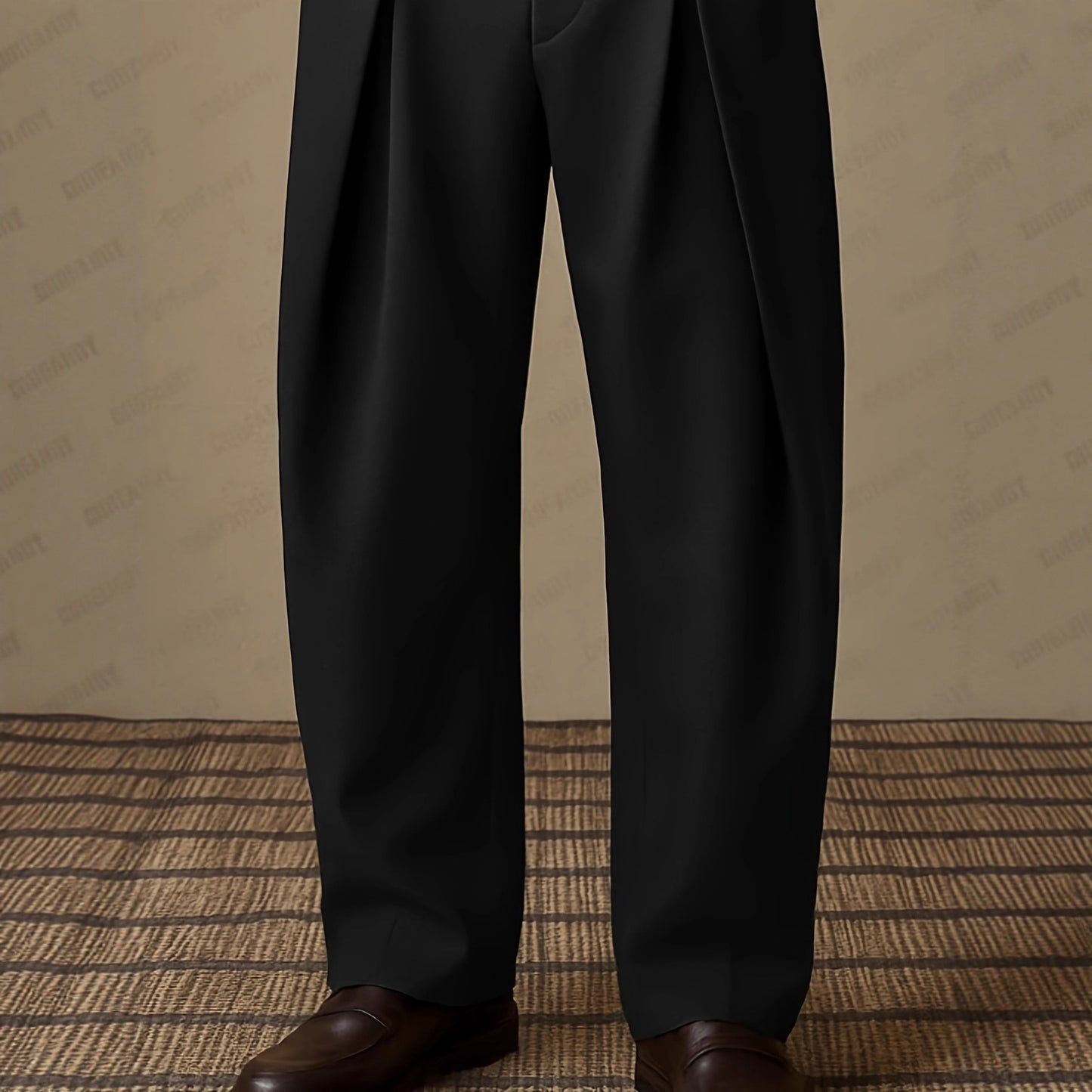 Fashionable Pocket Casual Solid-Color Dress Pants