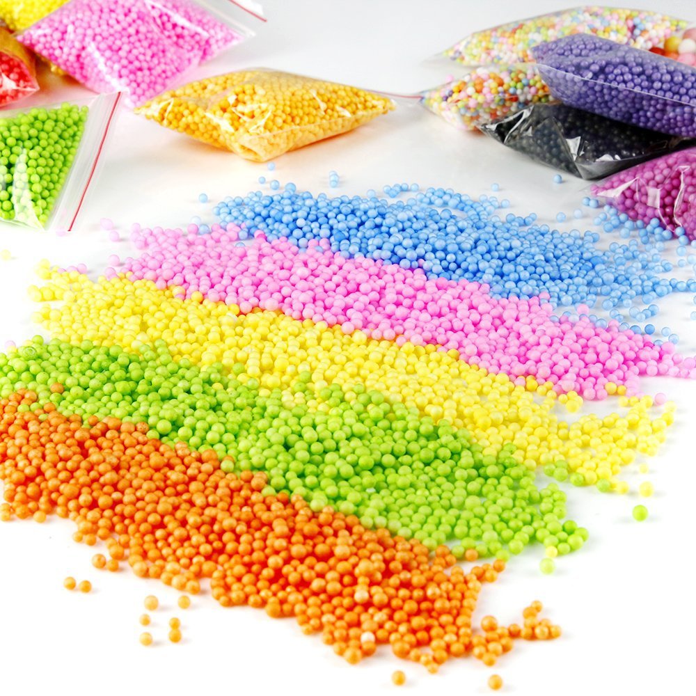 Colorful Foam Ball Flat Beads Gold Powder Sugar Paper Set