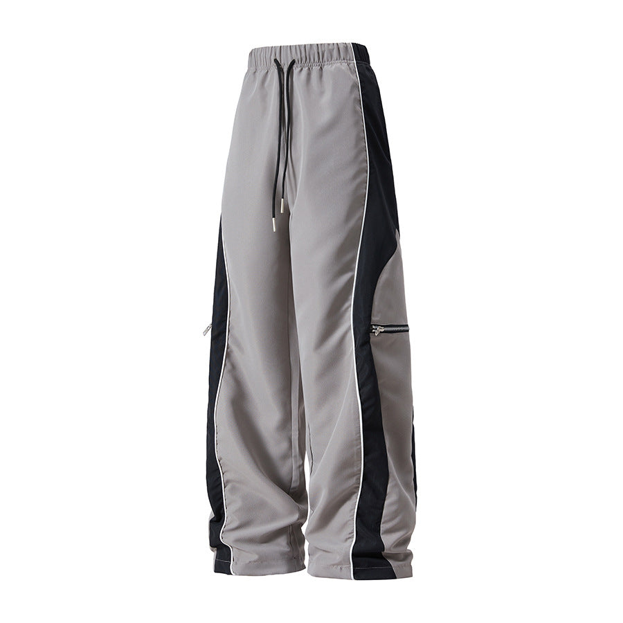 Stylish Casual Pants With A Personalized Patchwork Design And Trendy Zipper Detailing